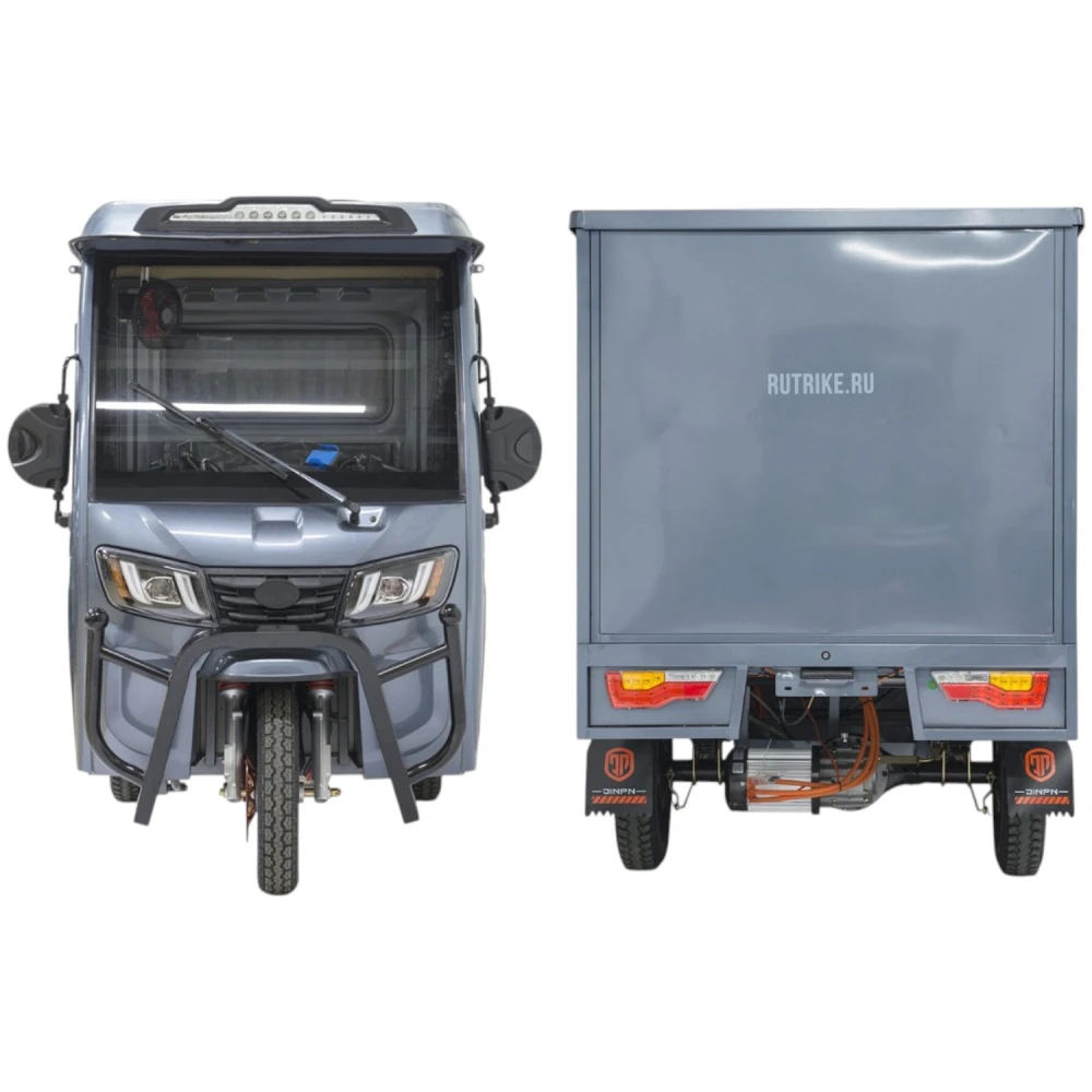 Грузовой электротрицикл Rutrike КАРГО Кабина Дуал NEXT обогрев 72V 2000W Тёмно-зелёный 5